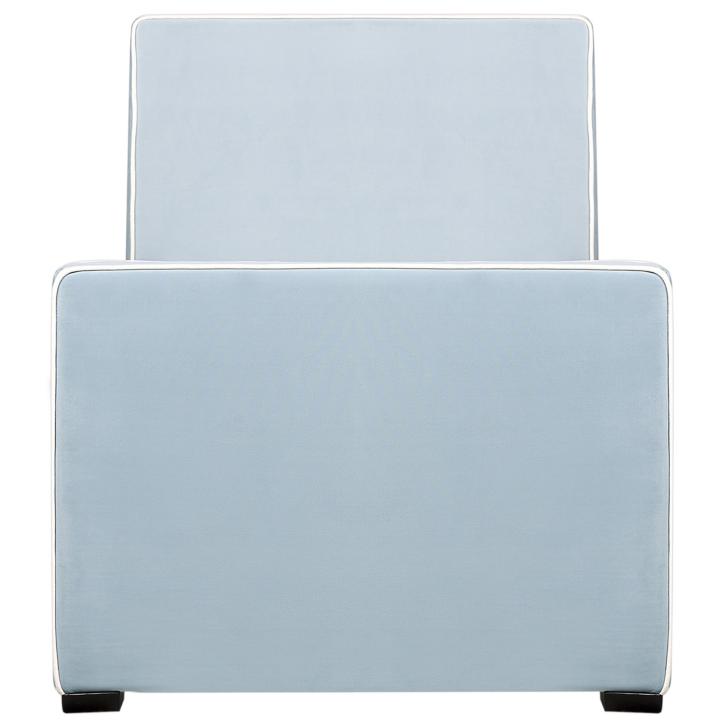 Polsterbett Samtstoff hellblau Lattenrost 90 x 200 cm TEENIE