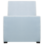 Polsterbett Samtstoff hellblau Lattenrost 90 x 200 cm TEENIE