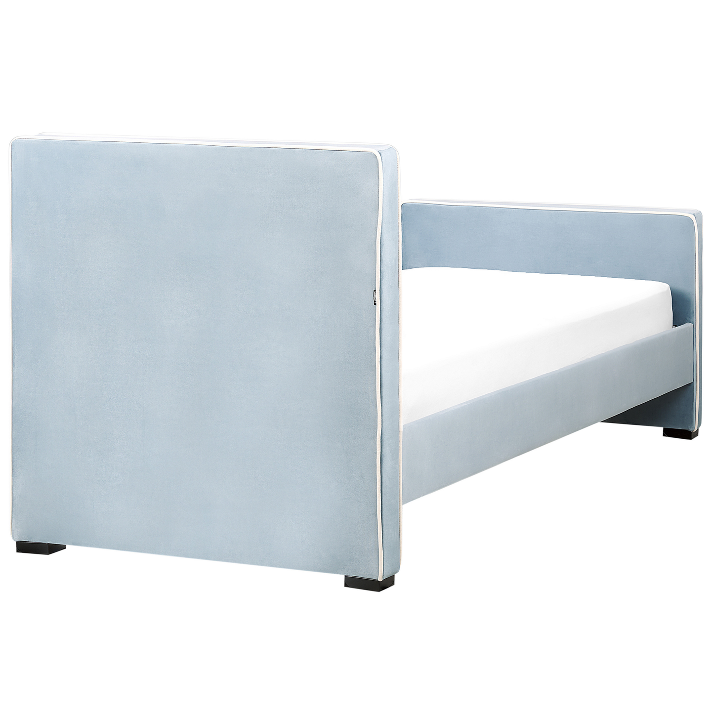 Polsterbett Samtstoff hellblau Lattenrost 90 x 200 cm TEENIE