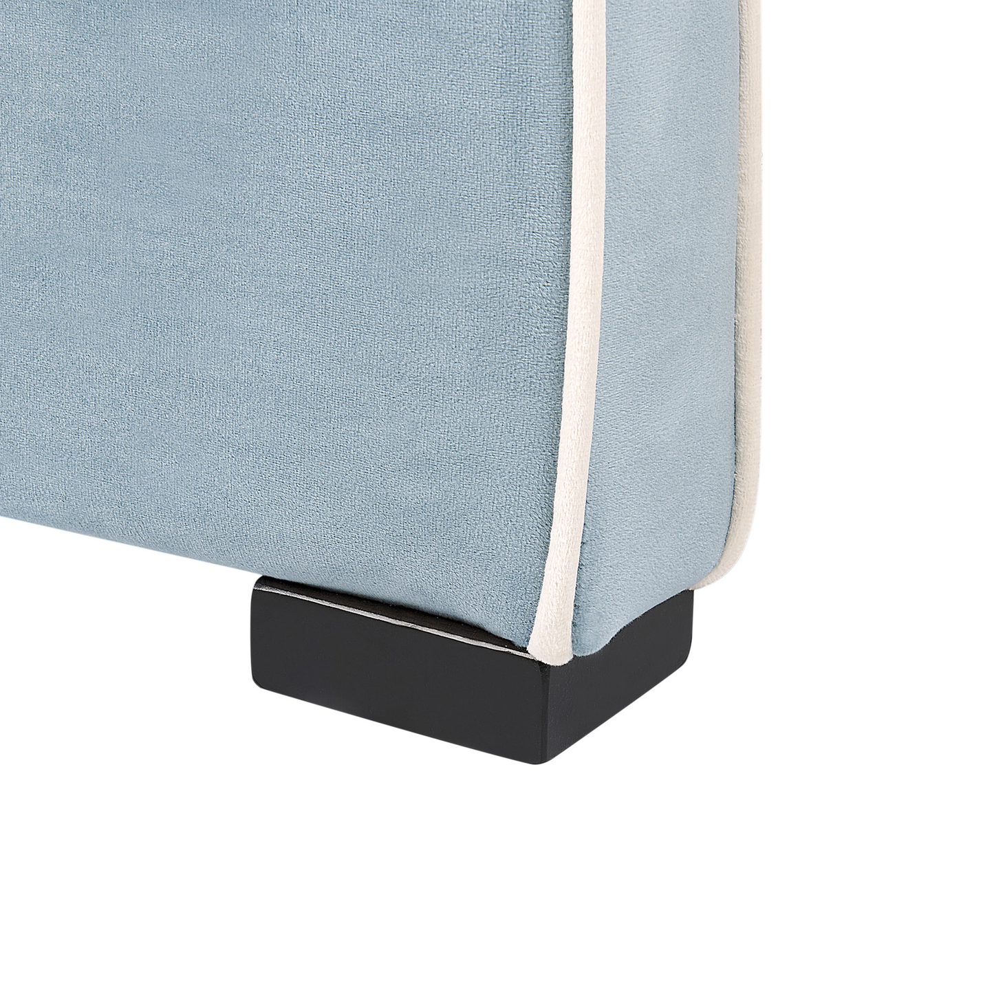 Polsterbett Samtstoff hellblau Lattenrost 90 x 200 cm TEENIE