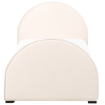 Polsterbett Samtstoff beige Lattenrost 90 x 200 cm NOZAY