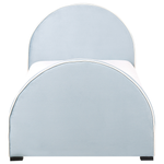 Polsterbett Samtstoff hellblau Lattenrost 90 x 200 cm NOZAY