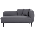 Chaiselongue Bouclé dunkelgrau rechtsseitig CHEVANNES