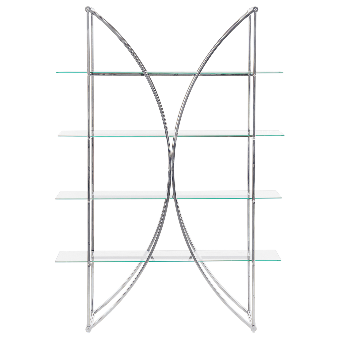 Bücherregal mit 4 Fächern HOLLOW Metall 175 cm Silber