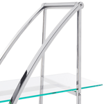 Bücherregal mit 4 Fächern HOLLOW Metall 175 cm Silber