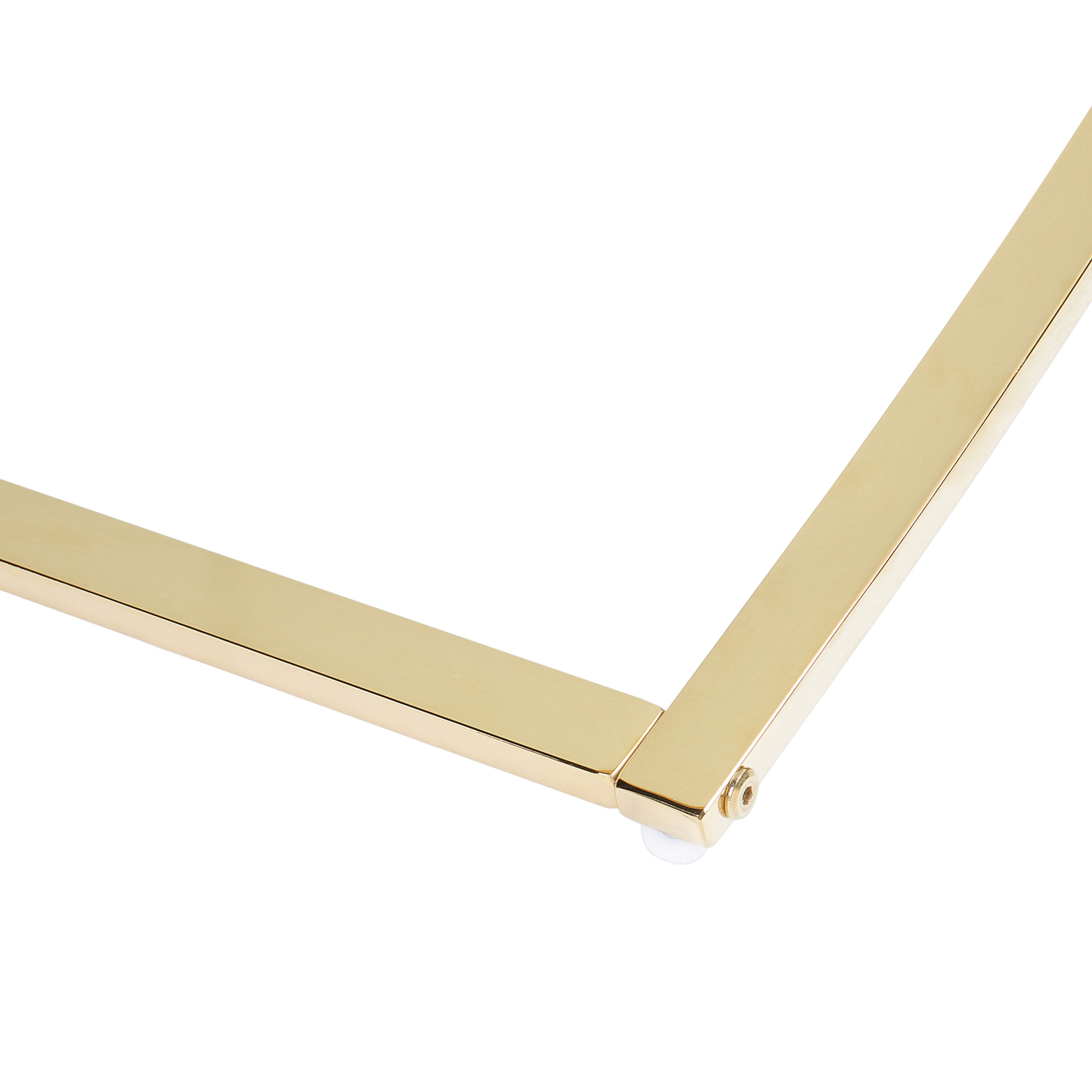 Couchtisch Glas / Edelstahl gold quadratisch 70 x 70 cm RINGGOLD