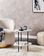 Beistelltisch schwarz / weiss Wolkenform CLOUD