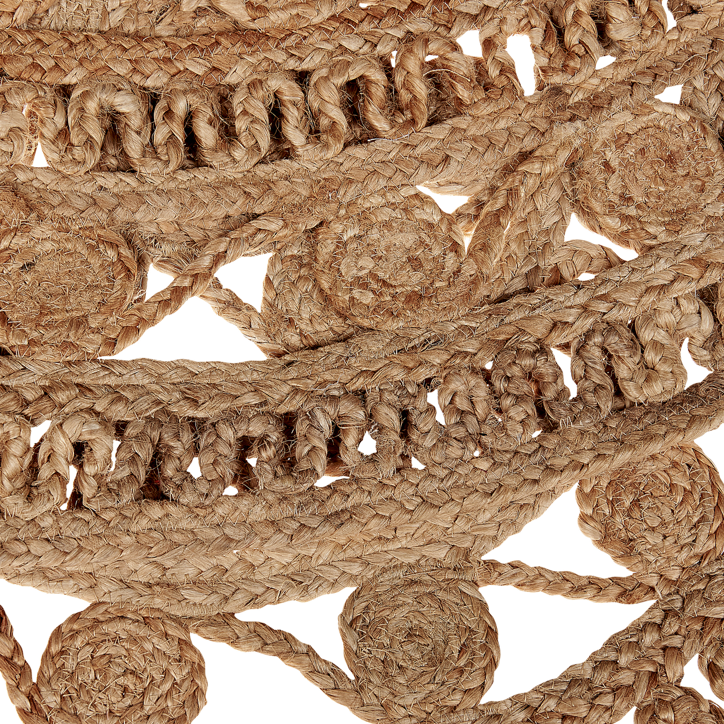 Teppich Jute beige ⌀ 140 cm Kurzflor KERER