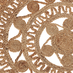 Teppich Jute beige ⌀ 140 cm Kurzflor KERER