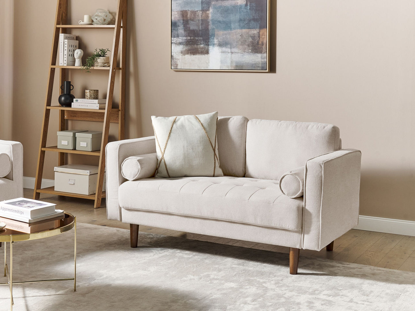 2-Sitzer Sofa hellbeige NURMO
