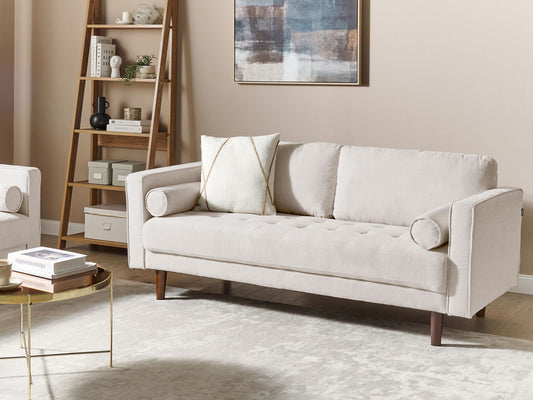 3-Sitzer Sofa hellbeige NURMO