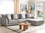 3-Sitzer Sofa hellgrau mit Ottomane SIGTUNA