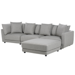 3-Sitzer Sofa hellgrau mit Ottomane SIGTUNA