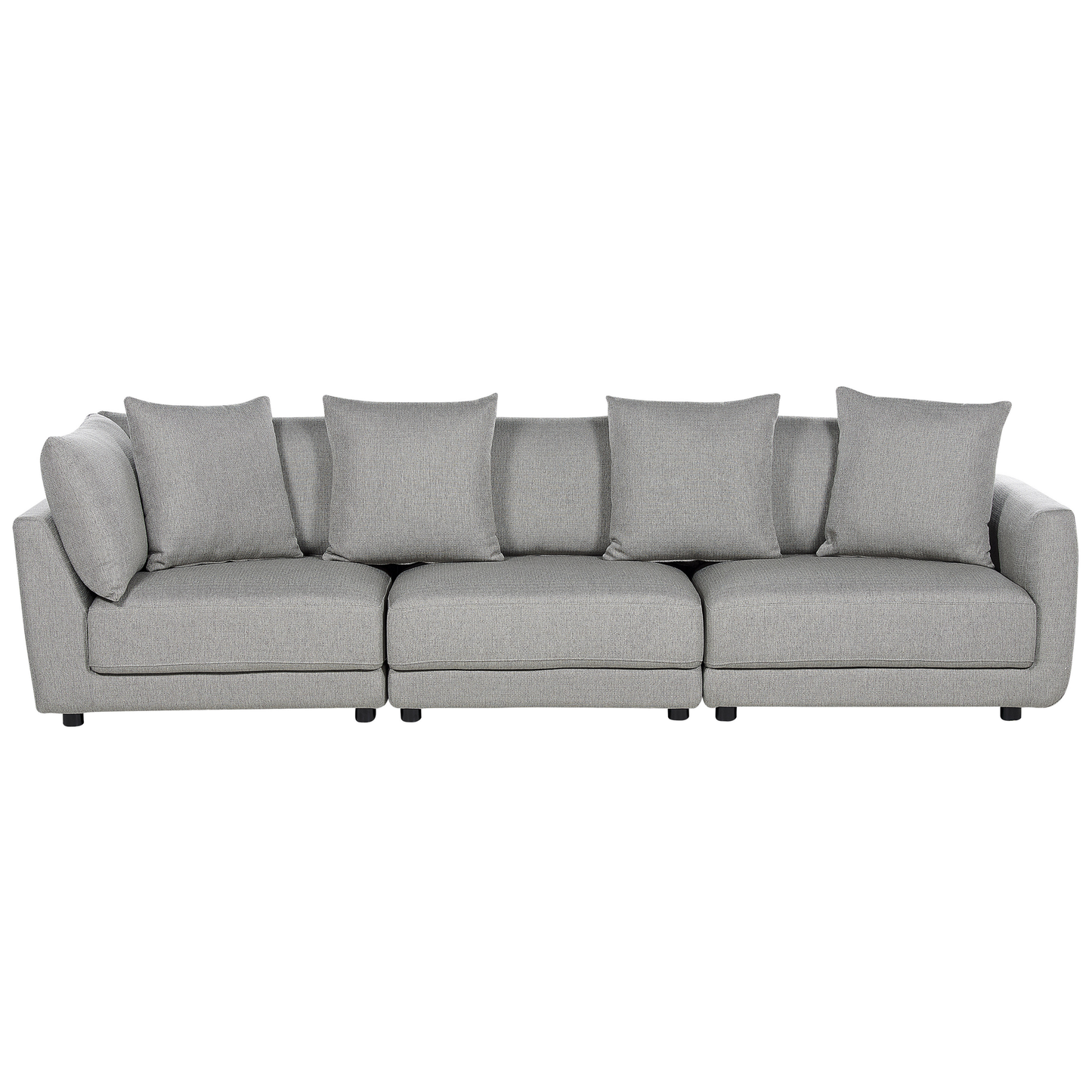 3-Sitzer Sofa hellgrau mit Ottomane SIGTUNA