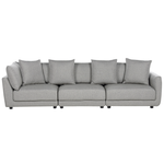 3-Sitzer Sofa hellgrau mit Ottomane SIGTUNA