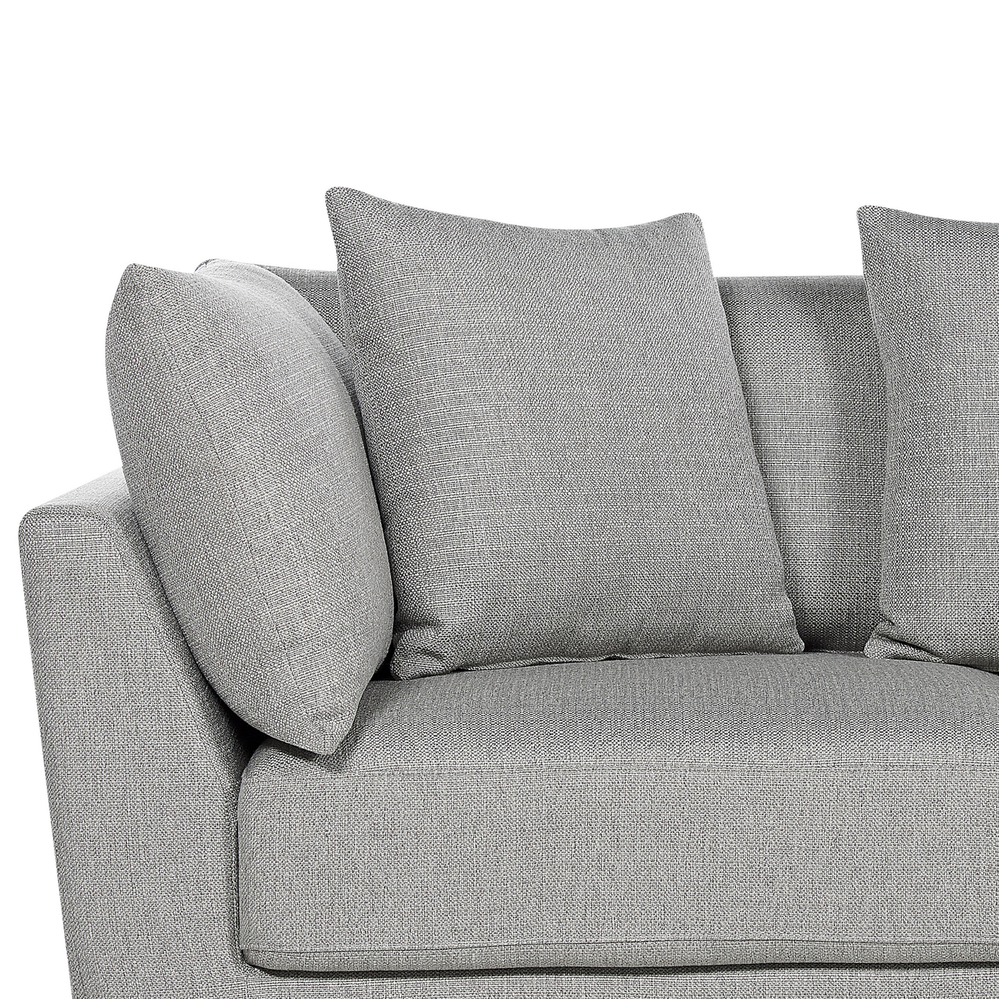 3-Sitzer Sofa hellgrau mit Ottomane SIGTUNA