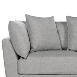 3-Sitzer Sofa hellgrau mit Ottomane SIGTUNA