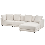 3-Sitzer Sofa cremeweiss mit Ottomane SIGTUNA