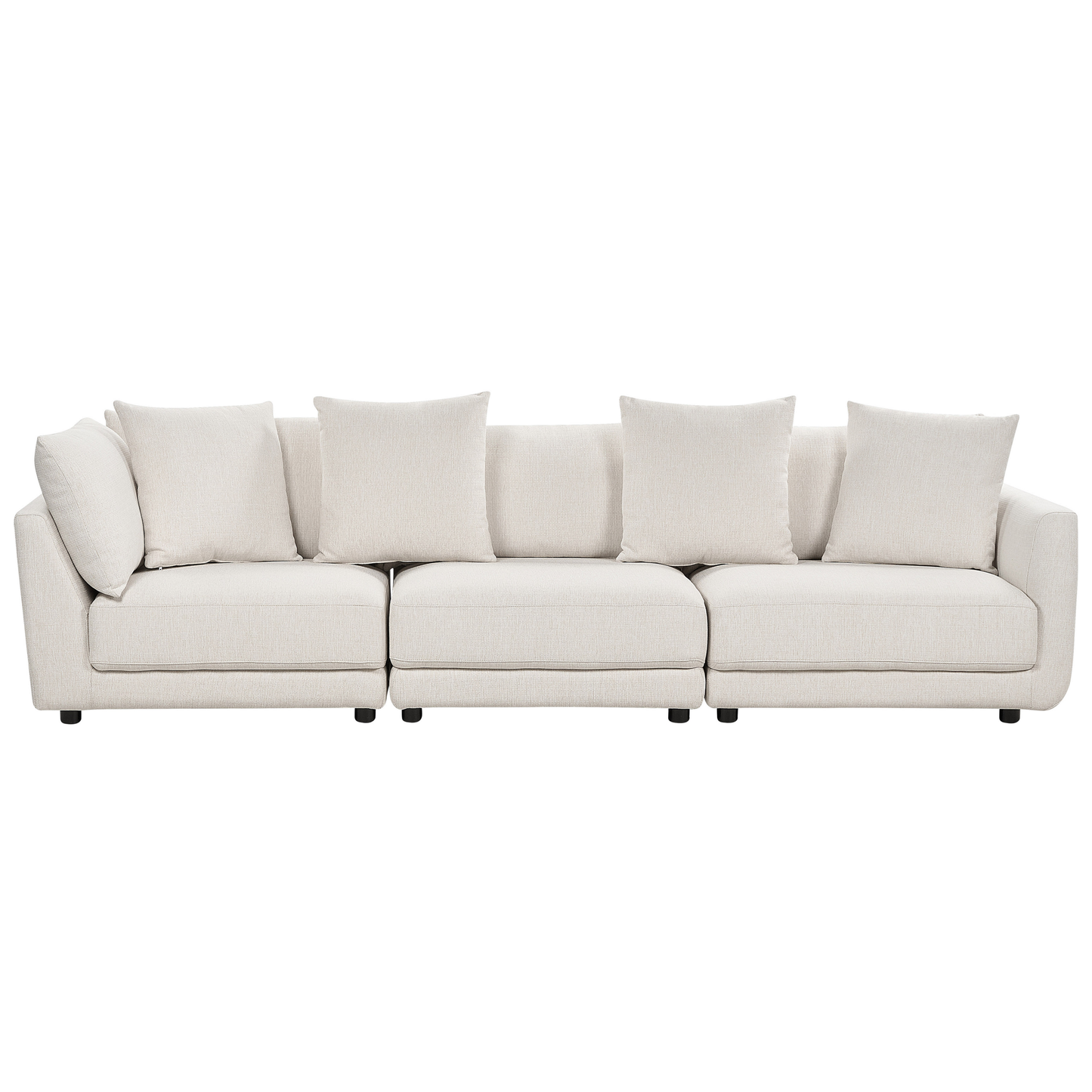 3-Sitzer Sofa cremeweiss mit Ottomane SIGTUNA