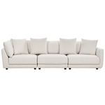 3-Sitzer Sofa cremeweiss mit Ottomane SIGTUNA