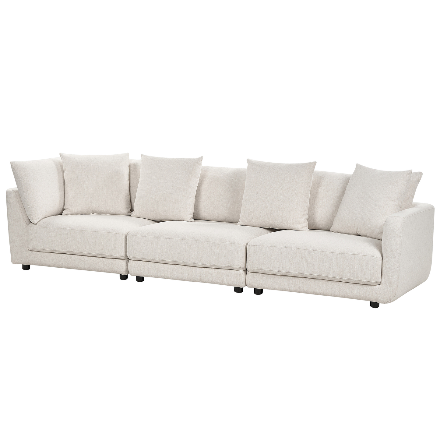 3-Sitzer Sofa cremeweiss mit Ottomane SIGTUNA