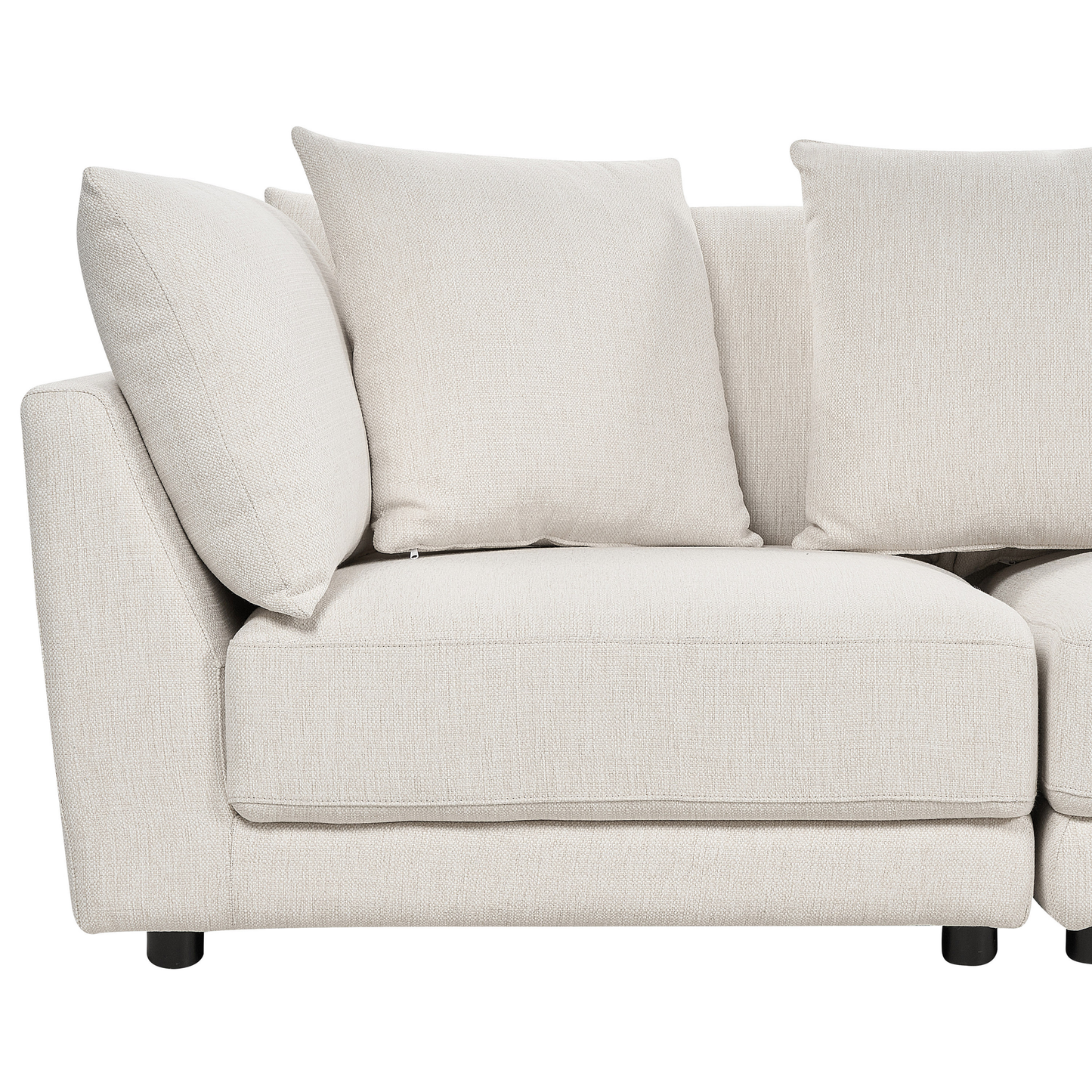 3-Sitzer Sofa cremeweiss mit Ottomane SIGTUNA