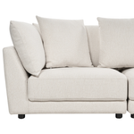 3-Sitzer Sofa cremeweiss mit Ottomane SIGTUNA