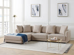 3-Sitzer Sofa beige mit Ottomane SIGTUNA