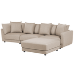 3-Sitzer Sofa beige mit Ottomane SIGTUNA