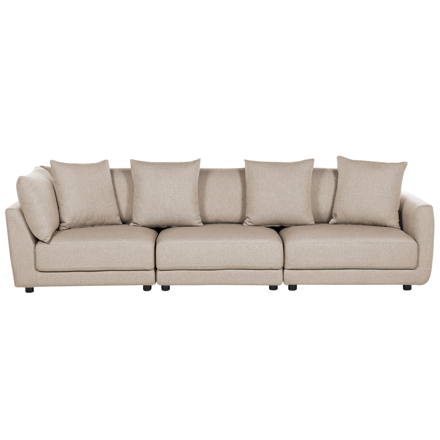 3-Sitzer Sofa beige mit Ottomane SIGTUNA