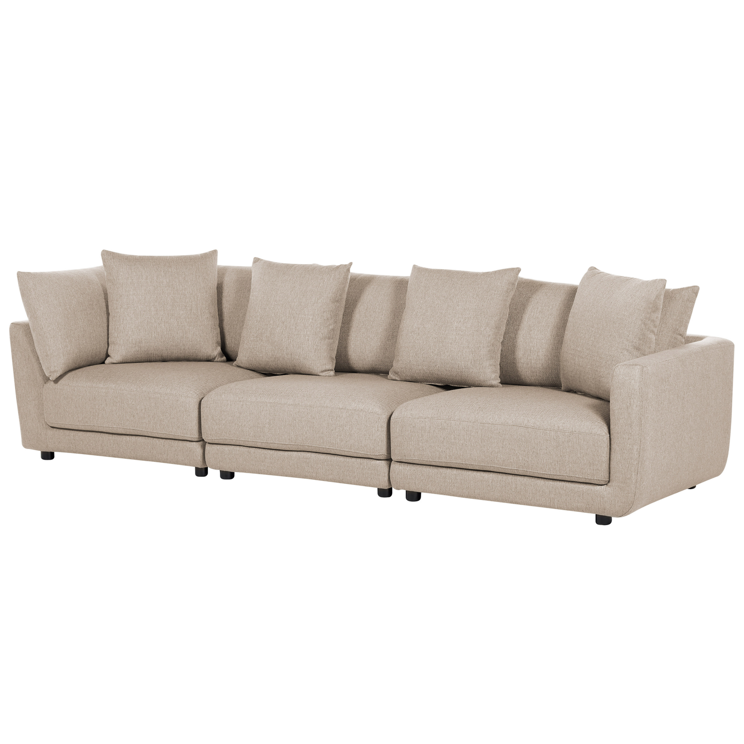 3-Sitzer Sofa beige mit Ottomane SIGTUNA