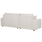 2-Sitzer Ecksofa Cord cremeweiss rechtsseitig mit Schlaffunktion ABACKA