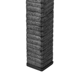 Blumentopf mit Beinen CARAGANA PE Rattan 77 cm Schwarz