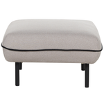 3-Sitzer Sofa hellgrau / schwarz mit Ottomane TONSBERG