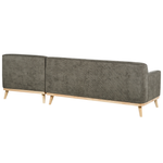 3-Sitzer Ecksofa Cord dunkelgrün linksseitig SIMOS