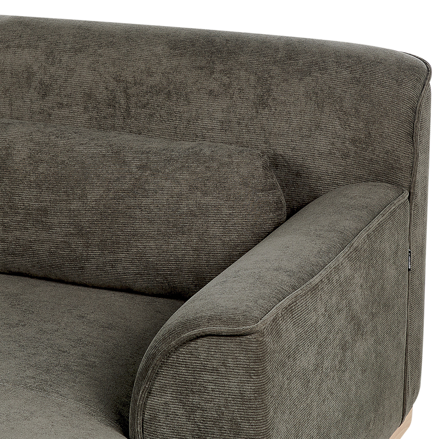 3-Sitzer Ecksofa Cord dunkelgrün linksseitig SIMOS