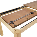 Ausziehbarer Esstisch MADURA Naturfarbene Esche 160/240 cm 90 cm