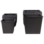 Set mit 2 Blumentöpfen BERBERIS PE Rattan 34/45 cm Schwarz