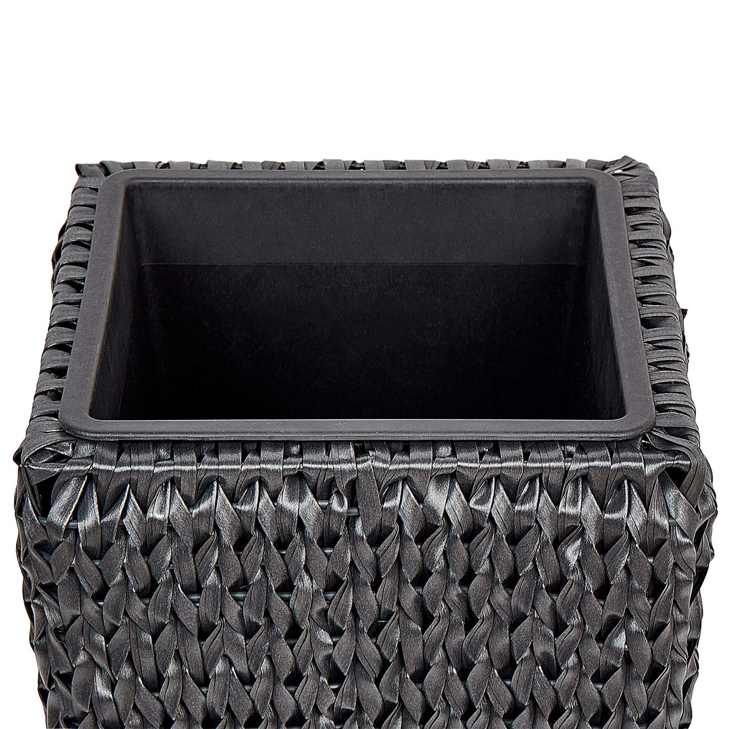 Set mit 2 Blumentöpfen BERBERIS PE Rattan 34/45 cm Schwarz