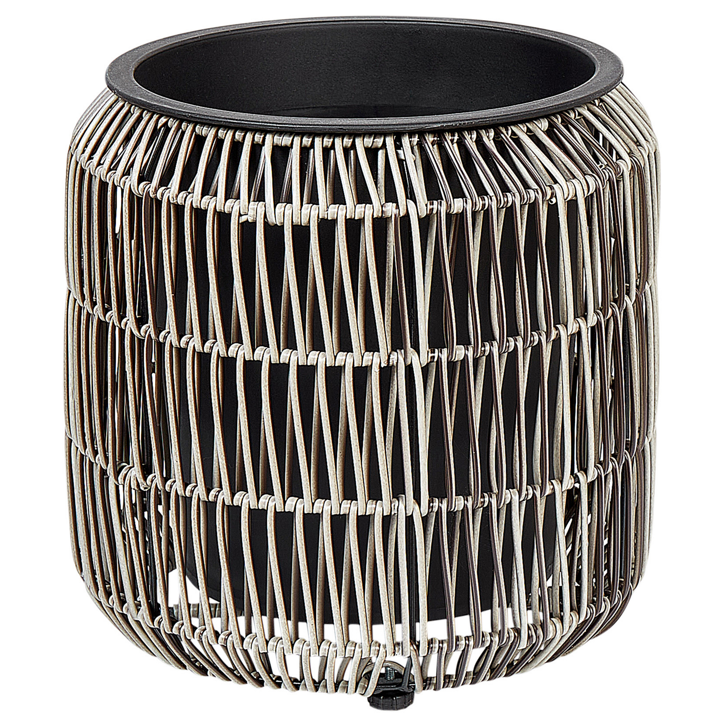 Set mit 2 Blumentöpfen BRODIEA PE Rattan 26/45 cm Hellbraun