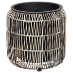 Set mit 2 Blumentöpfen BRODIEA PE Rattan 26/45 cm Hellbraun