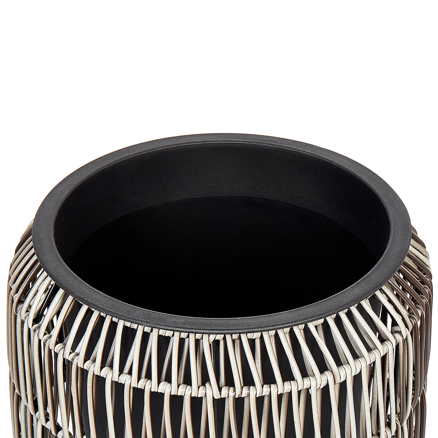 Set mit 2 Blumentöpfen BRODIEA PE Rattan 26/45 cm Hellbraun