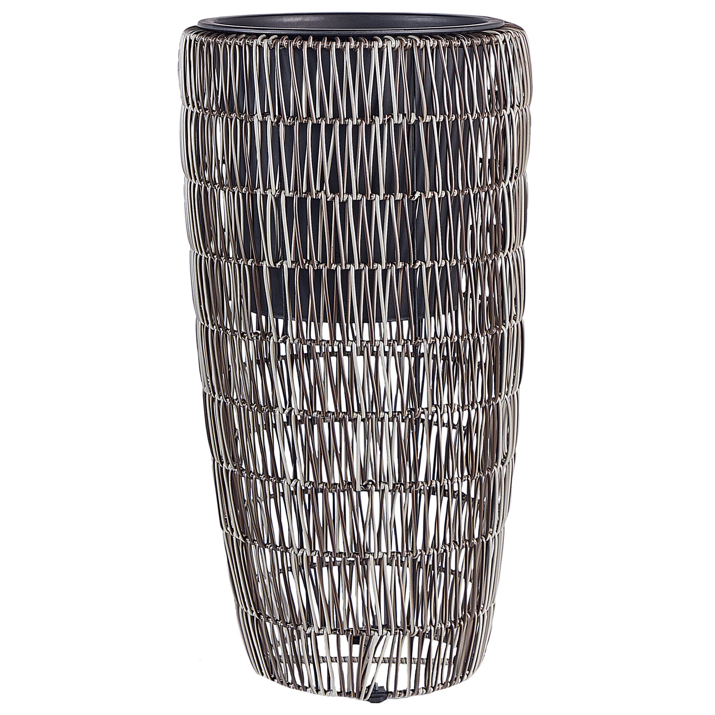 Set mit 2 Blumentöpfen CHELONE PE Rattan 26/34 cm Braun