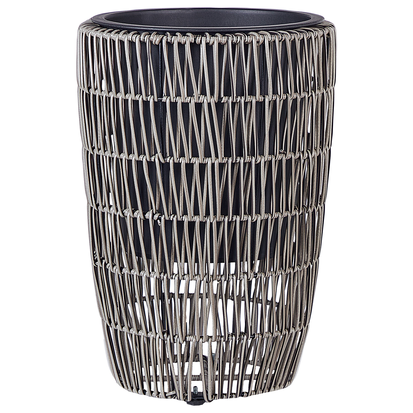 Set mit 2 Blumentöpfen CHELONE PE Rattan 26/34 cm Braun