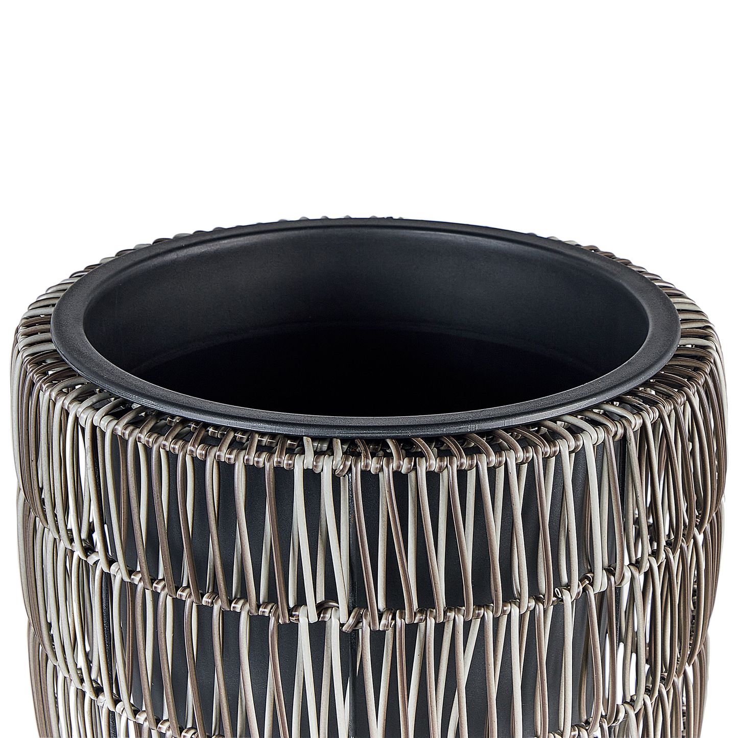 Set mit 2 Blumentöpfen CHELONE PE Rattan 26/34 cm Braun