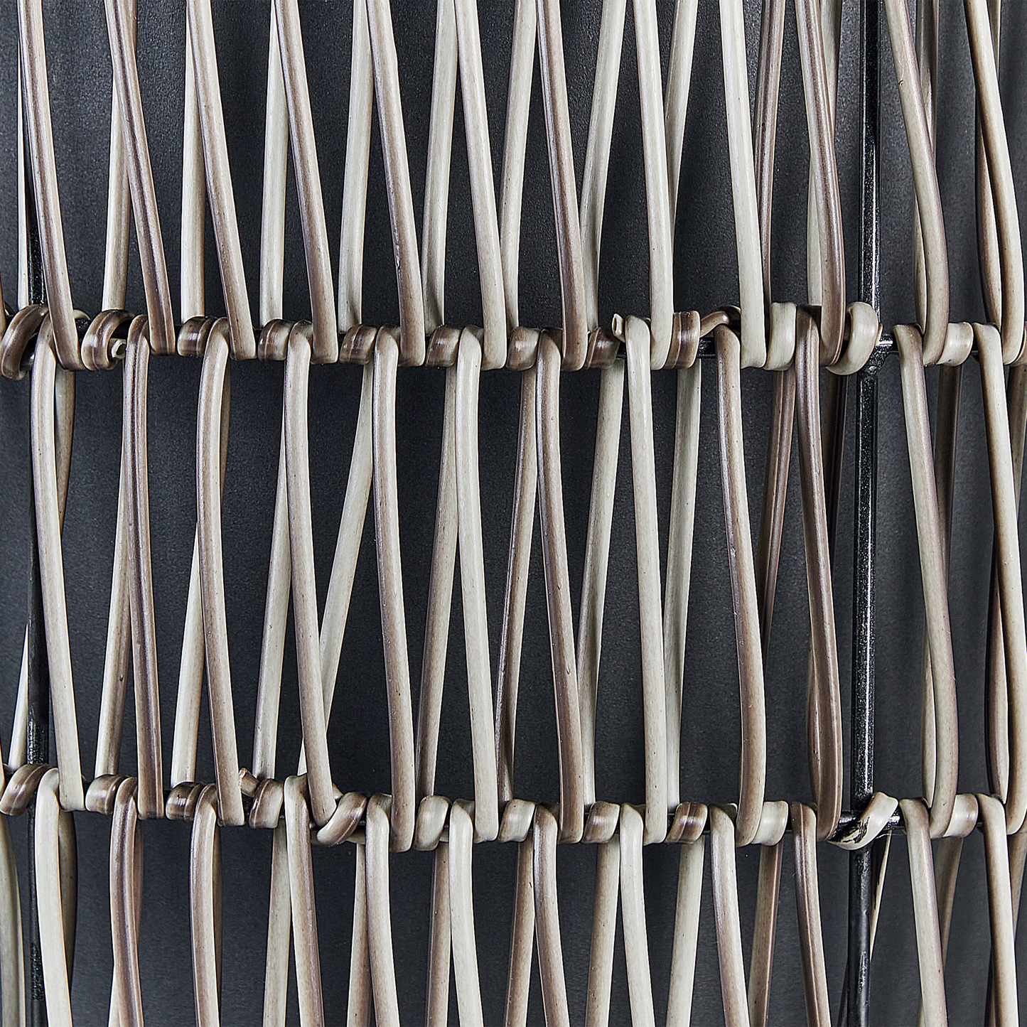 Set mit 2 Blumentöpfen CHELONE PE Rattan 26/34 cm Braun