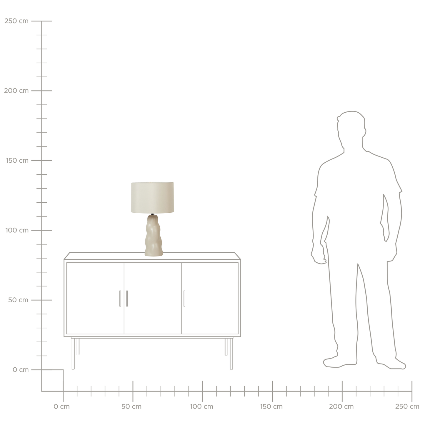 Tischleuchte VILAR Keramik Beige