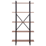 Bücherregal mit 5 Fächern DARBY 180 cm Dunkelbraun