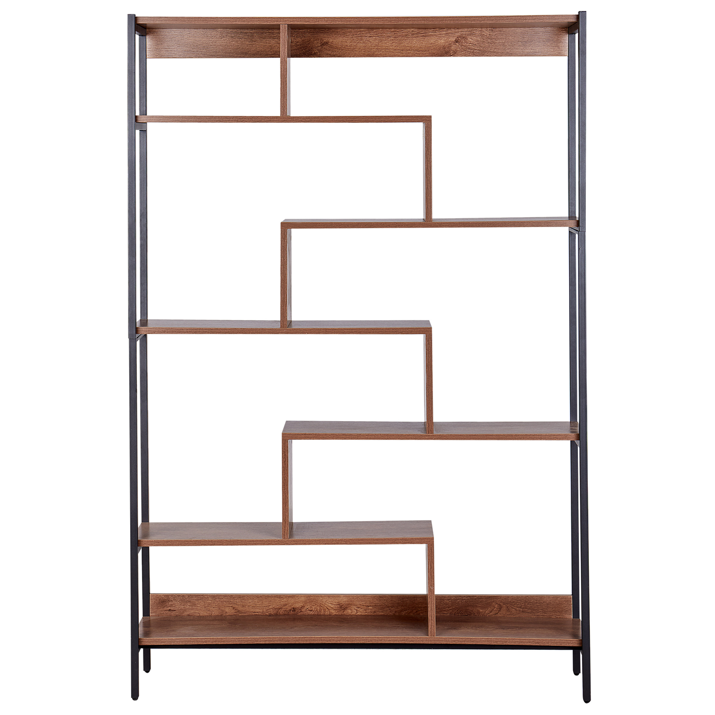 Bücherregal mit 6 Fächern DAVEN 180 cm Braun