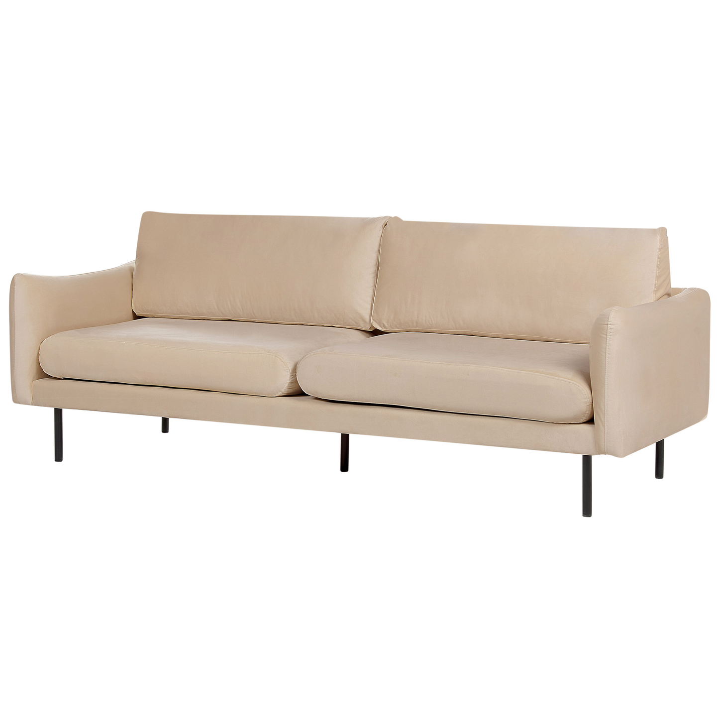 3-Sitzer Sofa Samtstoff beige VINTERBRO